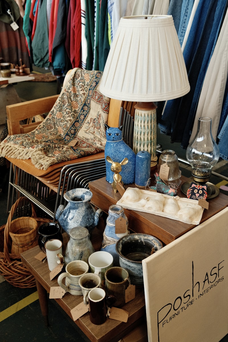 Objets de décoration chinés en brocante